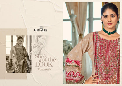Musafir Vol 38 Riaz Art Cotton Cambric Karachi Salwar Suits Exporter