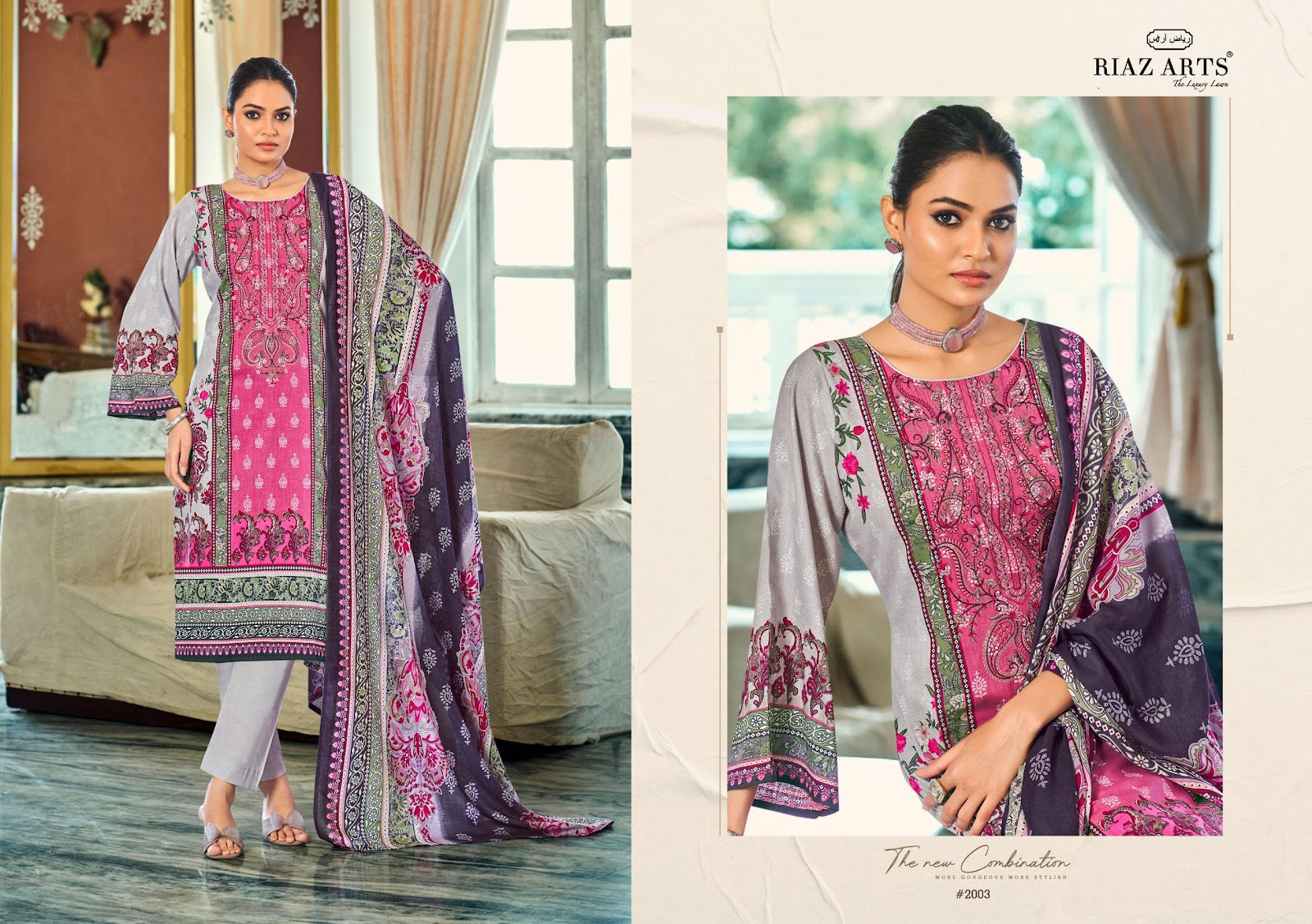 Musafir Vol 38 Riaz Art Cotton Cambric Karachi Salwar Suits Exporter