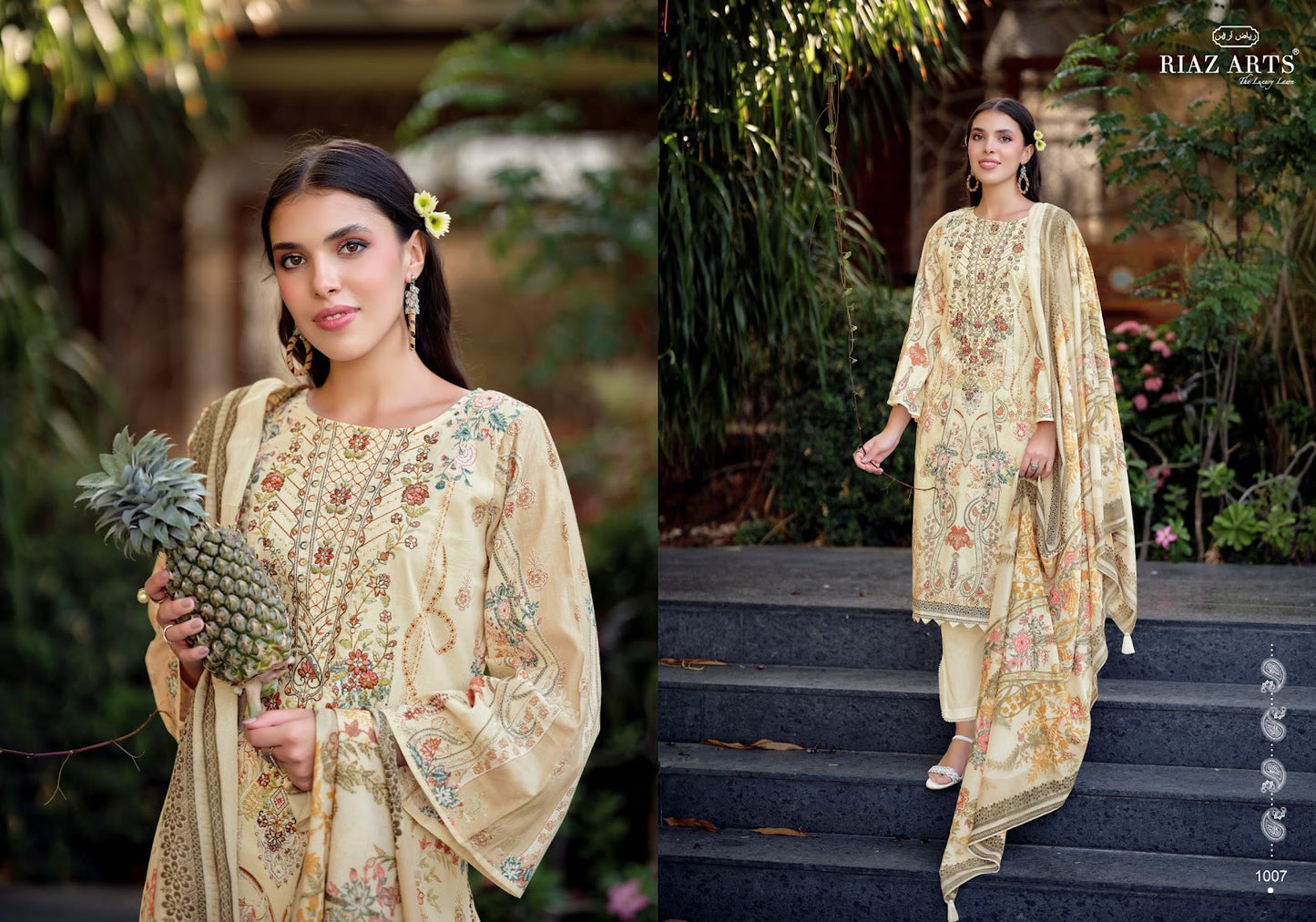 Musafir Vol 44 Riaz Art Cotton Karachi Salwar Suits Manufacturer Ahmedabad