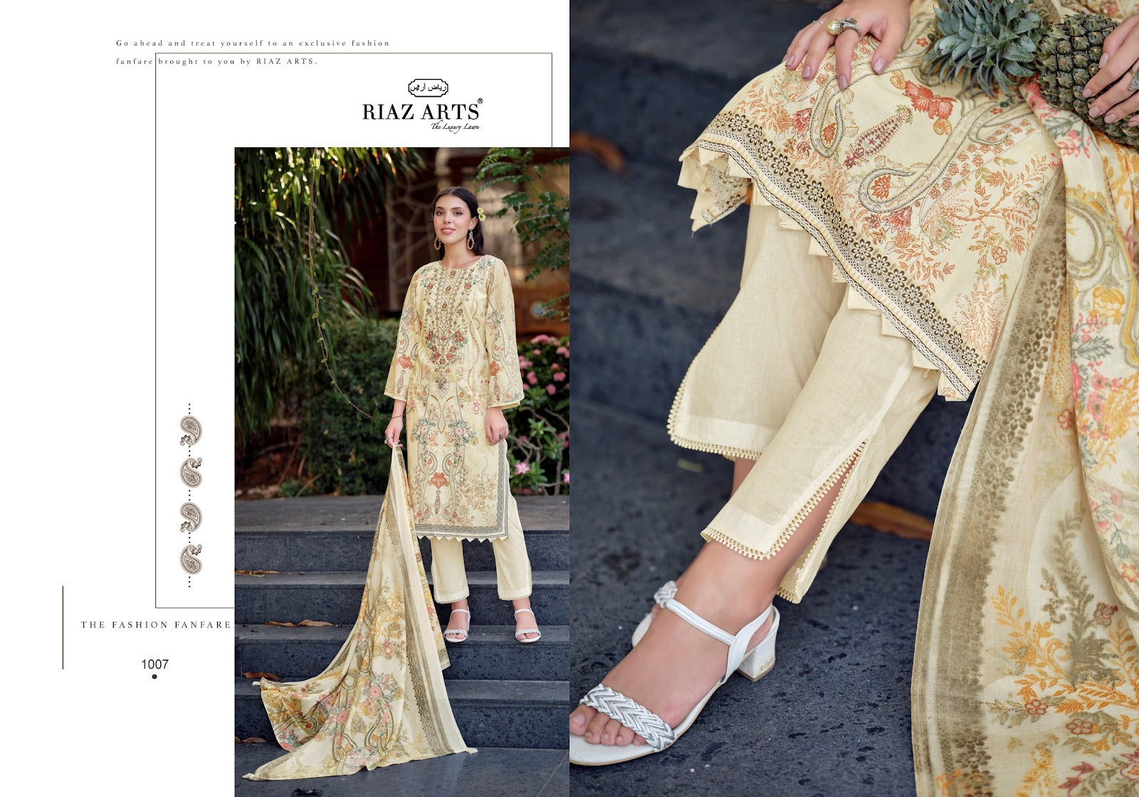 Musafir Vol 44 Riaz Art Cotton Karachi Salwar Suits Manufacturer Ahmedabad