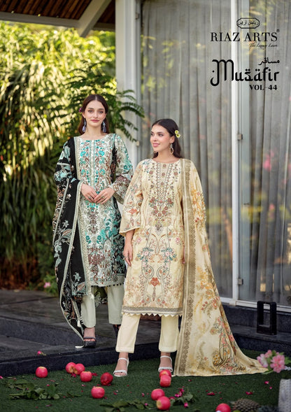 Musafir Vol 44 Riaz Art Cotton Karachi Salwar Suits Manufacturer Ahmedabad