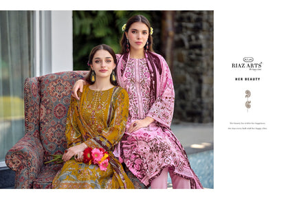 Musafir Vol 44 Riaz Art Cotton Karachi Salwar Suits Manufacturer Ahmedabad