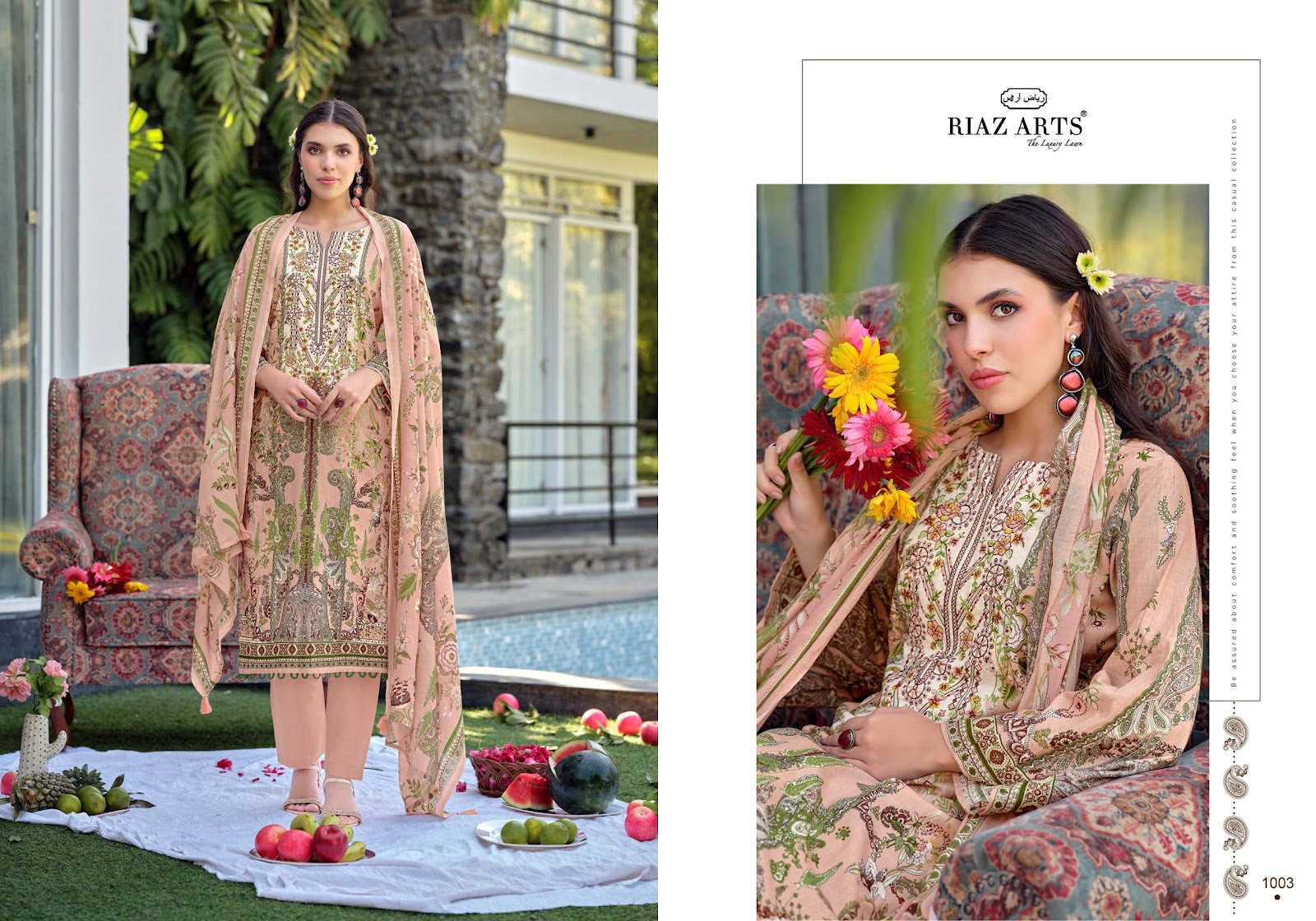 Musafir Vol 44 Riaz Art Cotton Karachi Salwar Suits Manufacturer Ahmedabad