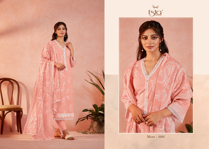 Muse Esta Designs Cotton Lawn Pant Style Suits Manufacturer Ahmedabad