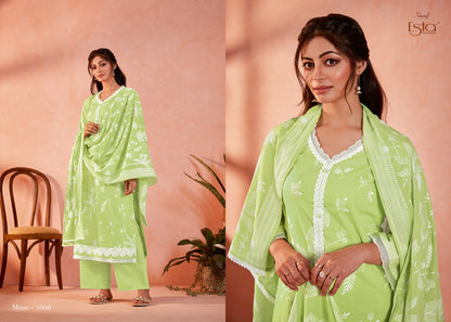 Muse Esta Designs Cotton Lawn Pant Style Suits Manufacturer Ahmedabad