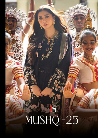 Mushq 25 Deepsy Cotton Pakistani Patch Work Suits Wholesaler Gujarat