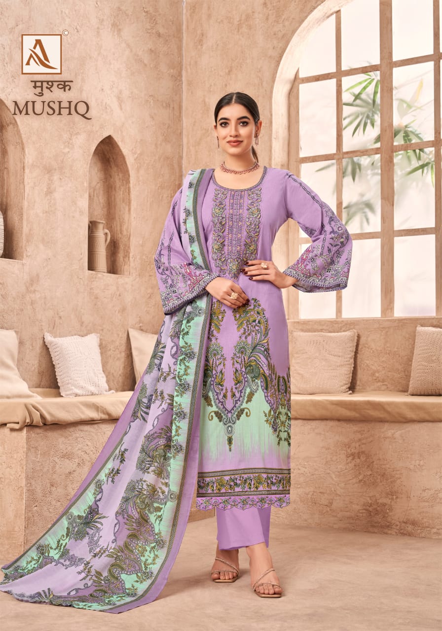 Mushq Alok Cambric Karachi Salwar Suits Wholesale