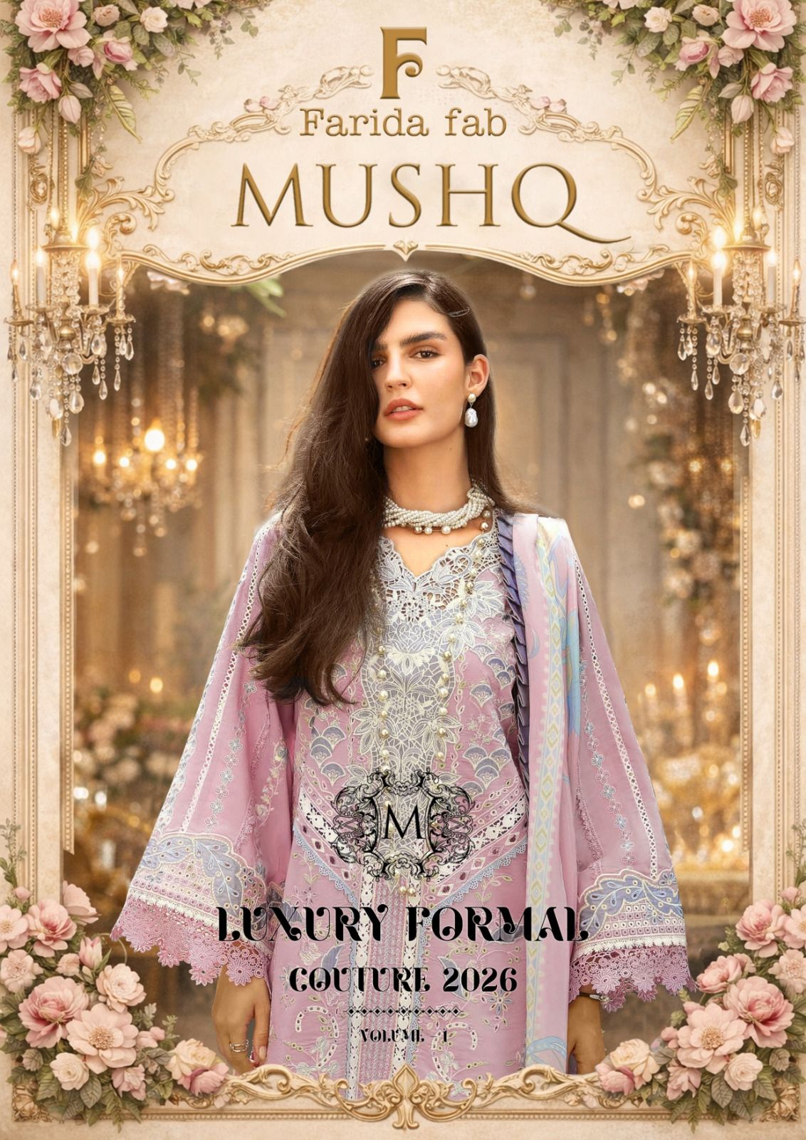 Mushq Farida Fab Lawn Cotton Karachi Salwar Suits Wholesale Rate