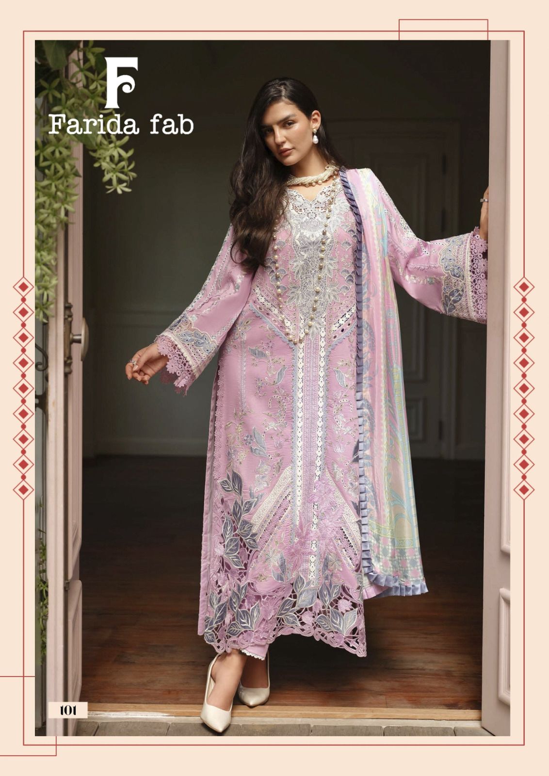Mushq Farida Fab Lawn Cotton Karachi Salwar Suits Wholesale Rate