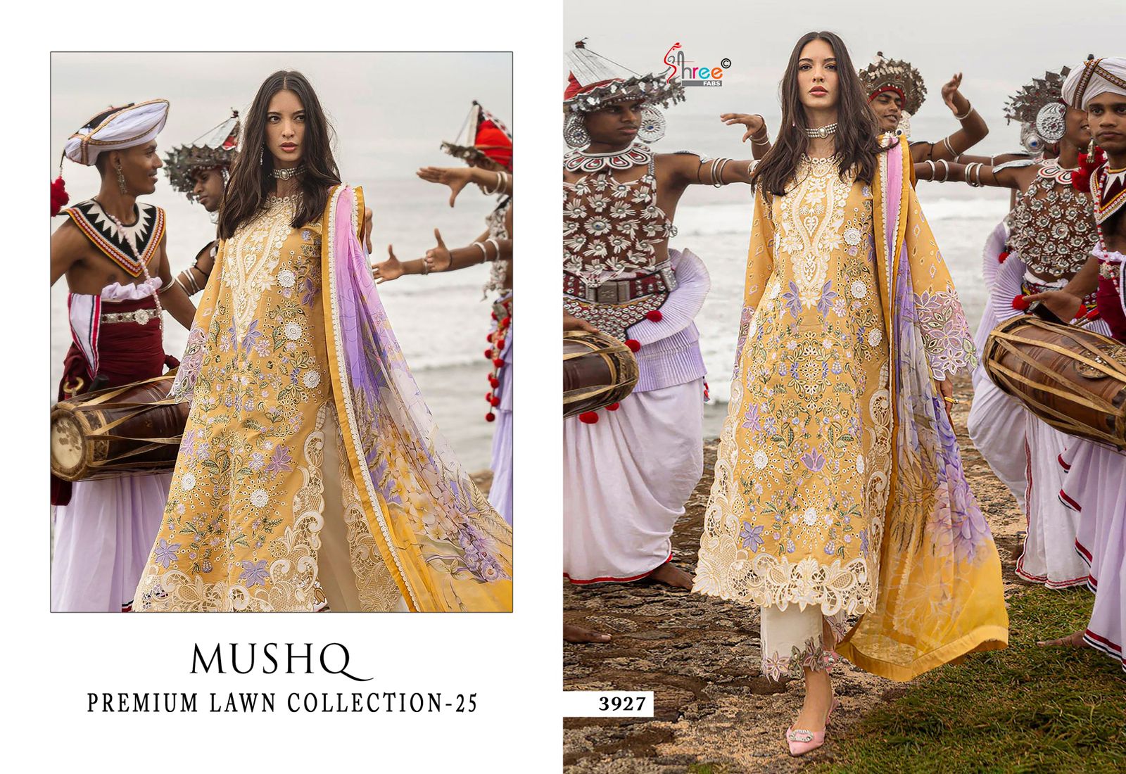 Mushq Premium Lawn Collection 25 Shree Fabs Cotton Pakistani Salwar Suits Manufacturer Ahmedabad
