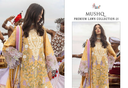 Mushq Premium Lawn Collection 25 Shree Fabs Cotton Pakistani Salwar Suits Manufacturer Ahmedabad