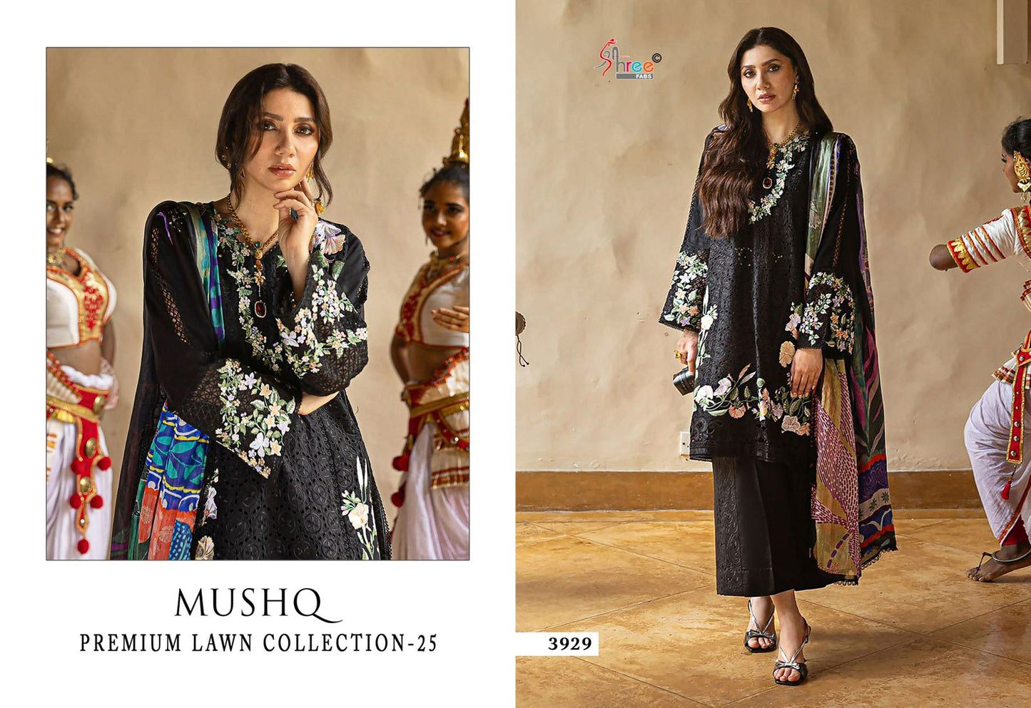 Mushq Premium Lawn Collection 25 Shree Fabs Cotton Pakistani Salwar Suits Manufacturer Ahmedabad