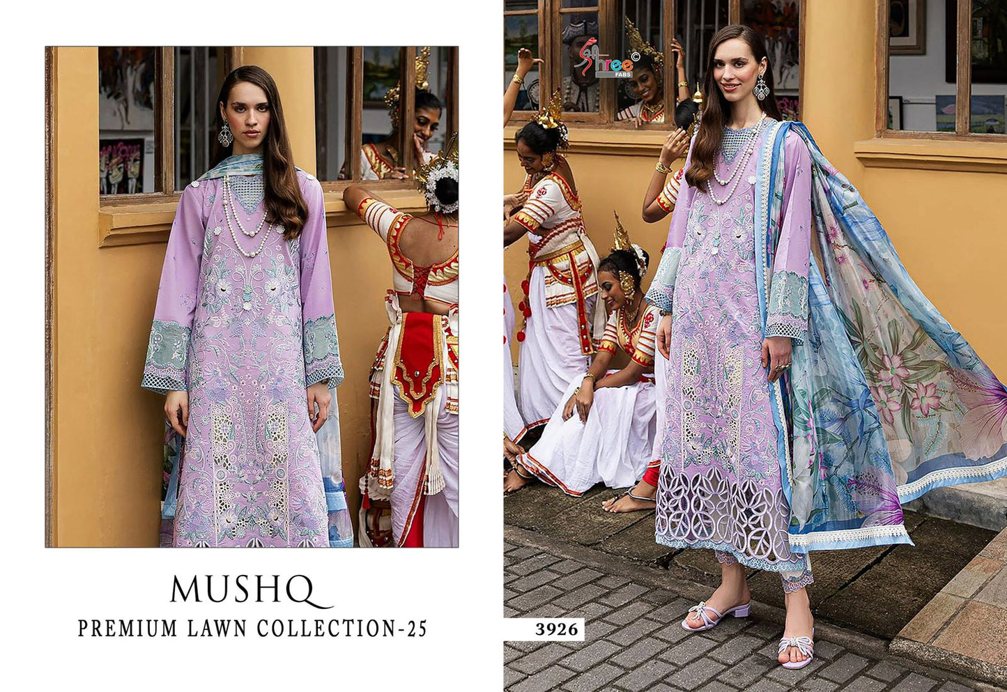 Mushq Premium Lawn Collection 25 Shree Fabs Cotton Pakistani Salwar Suits Manufacturer Ahmedabad