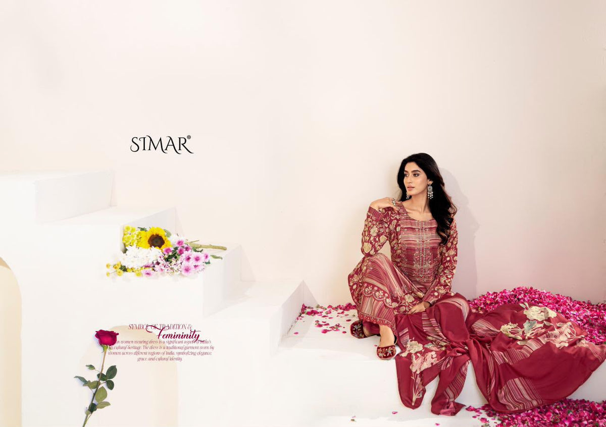 Mushq Simar Viscose Pashmina Suits Supplier Gujarat