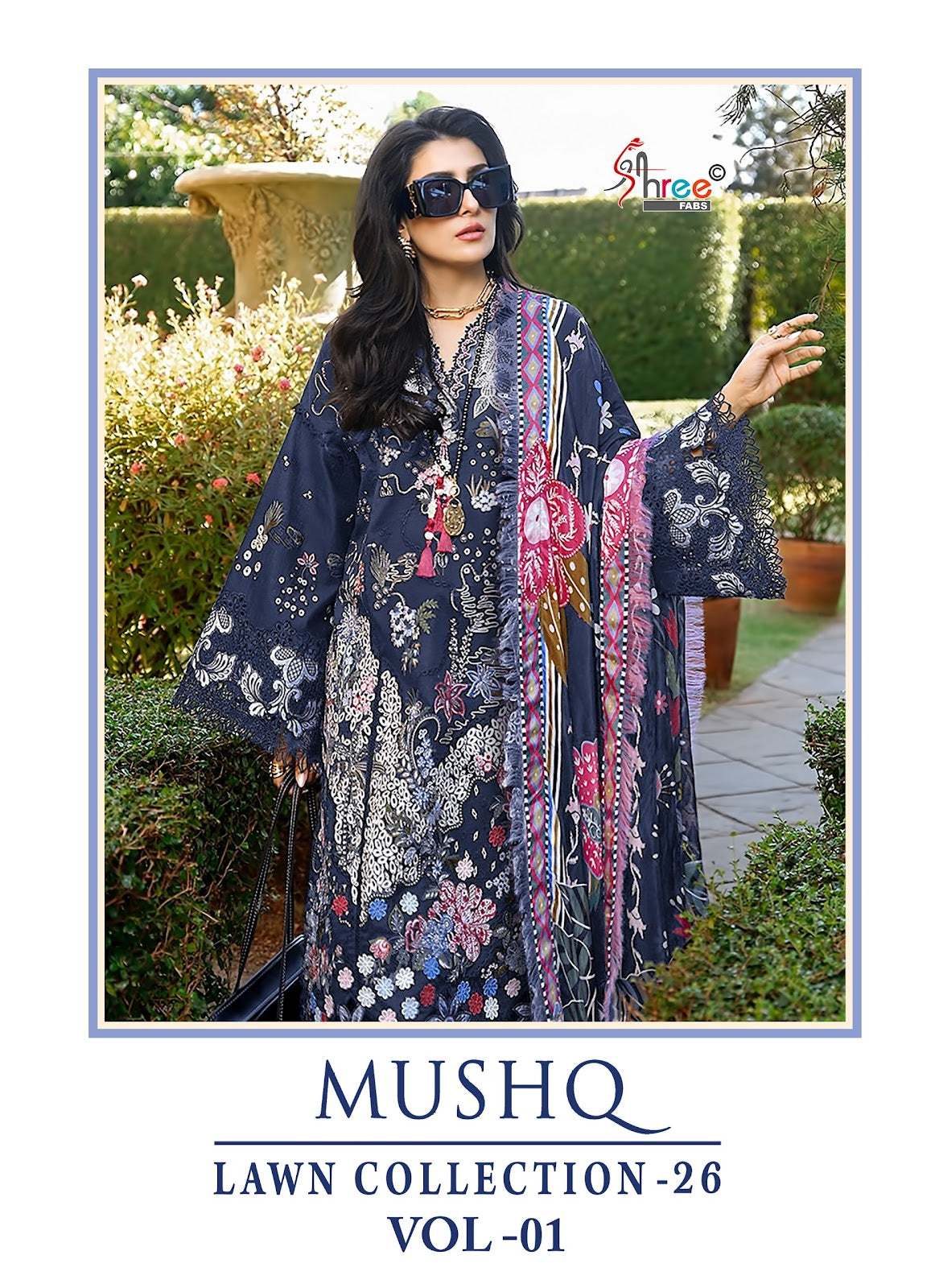 Mushq Vol 1 Lawn Collection 26 Shree Fabs Cotton Pakistani Salwar Suits Exporter Gujarat