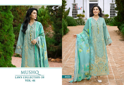 Mushq Vol 1 Lawn Collection 26 Shree Fabs Cotton Pakistani Salwar Suits Exporter Gujarat