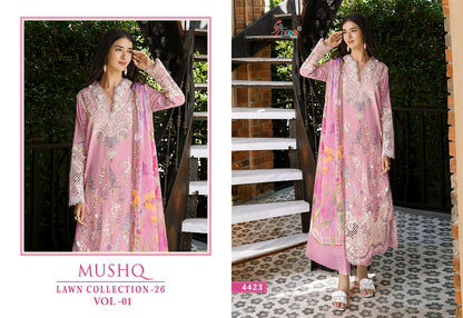 Mushq Vol 1 Lawn Collection 26 Shree Fabs Cotton Pakistani Salwar Suits Exporter Gujarat