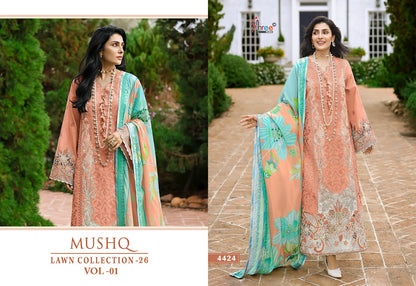 Mushq Vol 1 Lawn Collection 26 Shree Fabs Cotton Pakistani Salwar Suits Exporter Gujarat