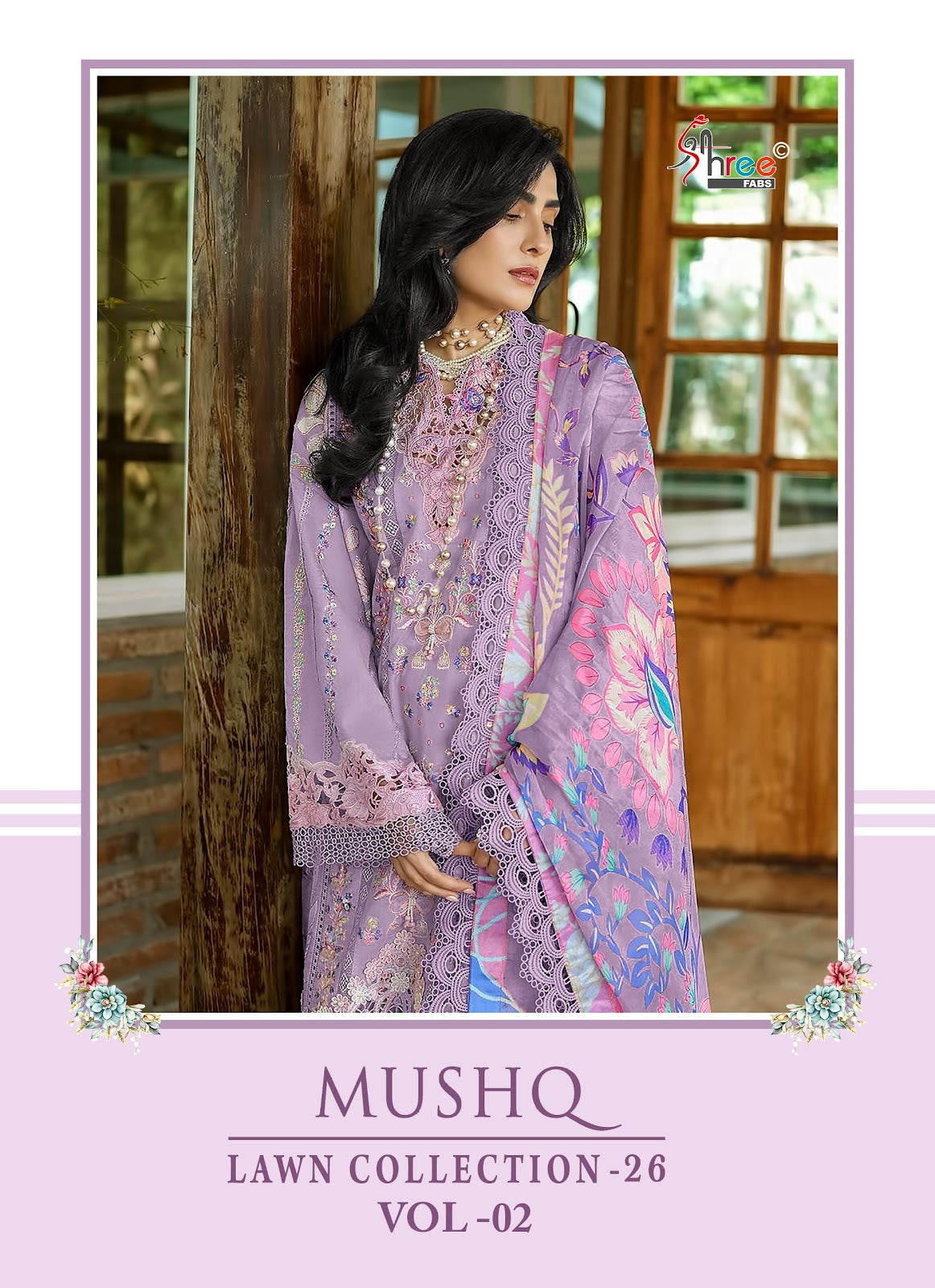 Mushq Vol 2 Lawn Collection 26 Shree Fabs Cotton Pakistani Salwar Suits Exporter India