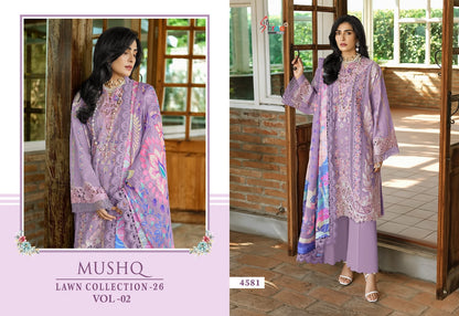 Mushq Vol 2 Lawn Collection 26 Shree Fabs Cotton Pakistani Salwar Suits Exporter India