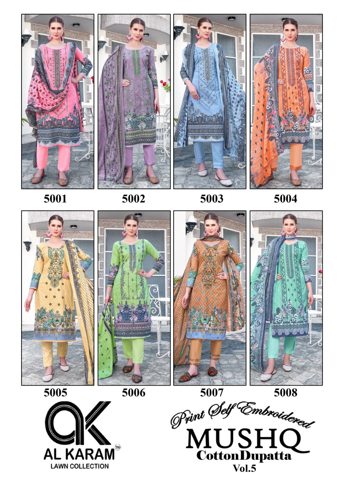 Mushq Vol 5 Al Karam Lawn Karachi Salwar Suits Supplier