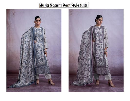 Musiq Naariti Muslin Pant Style Suits Exporter Ahmedabad