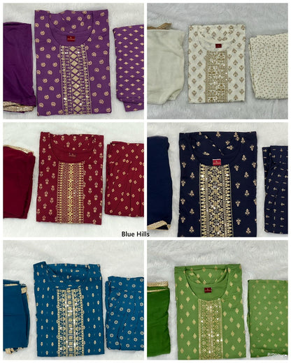 Muskaan Blue Hills Rayon 14Kg Readymade Sharara Suits Wholesale