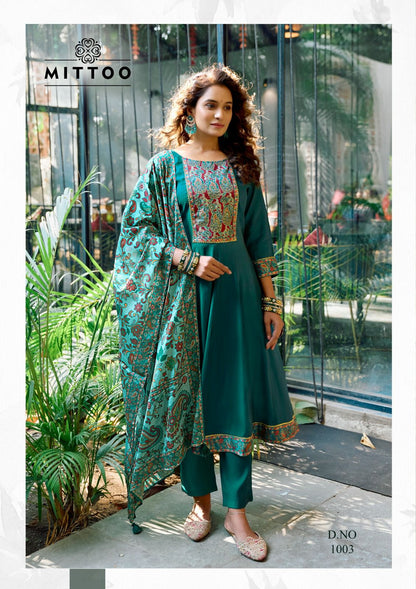Muskaan Mittoo Modal Silk Readymade Anarkali Suits Wholesale Price