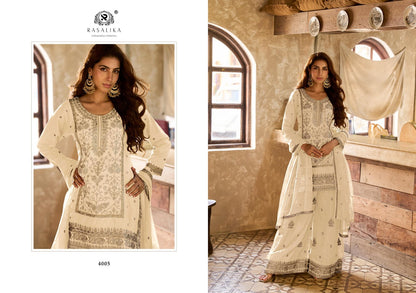 Muskaan Rasalika Viscose Organza Readymade Plazzo Style Suits Wholesaler