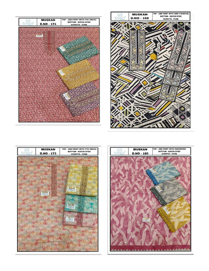 Muskan 0905 Karachi Prints Jaam Salwar Suits Wholesale Rate