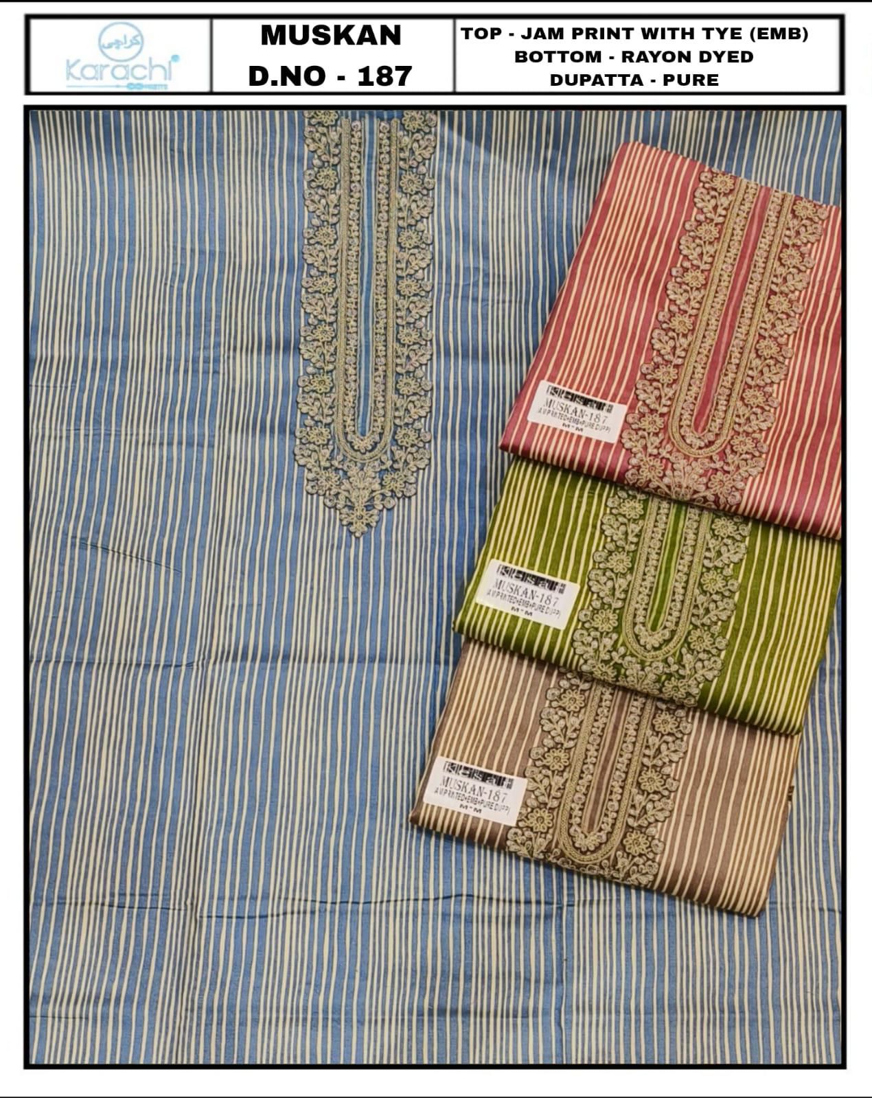 Muskan 187 Kesar Salwar Suits Wholesaler India