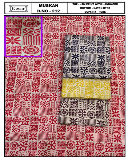 Muskan 210-213 Kesar Salwar Suits Wholesale Price