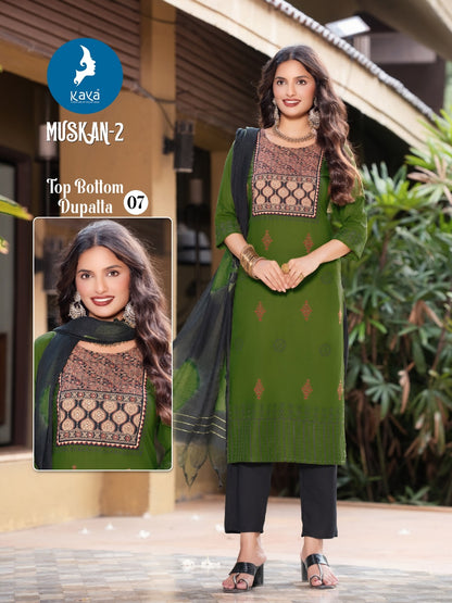 Muskan 2 Kaya Reyon Readymade Pant Style Suits Manufacturer