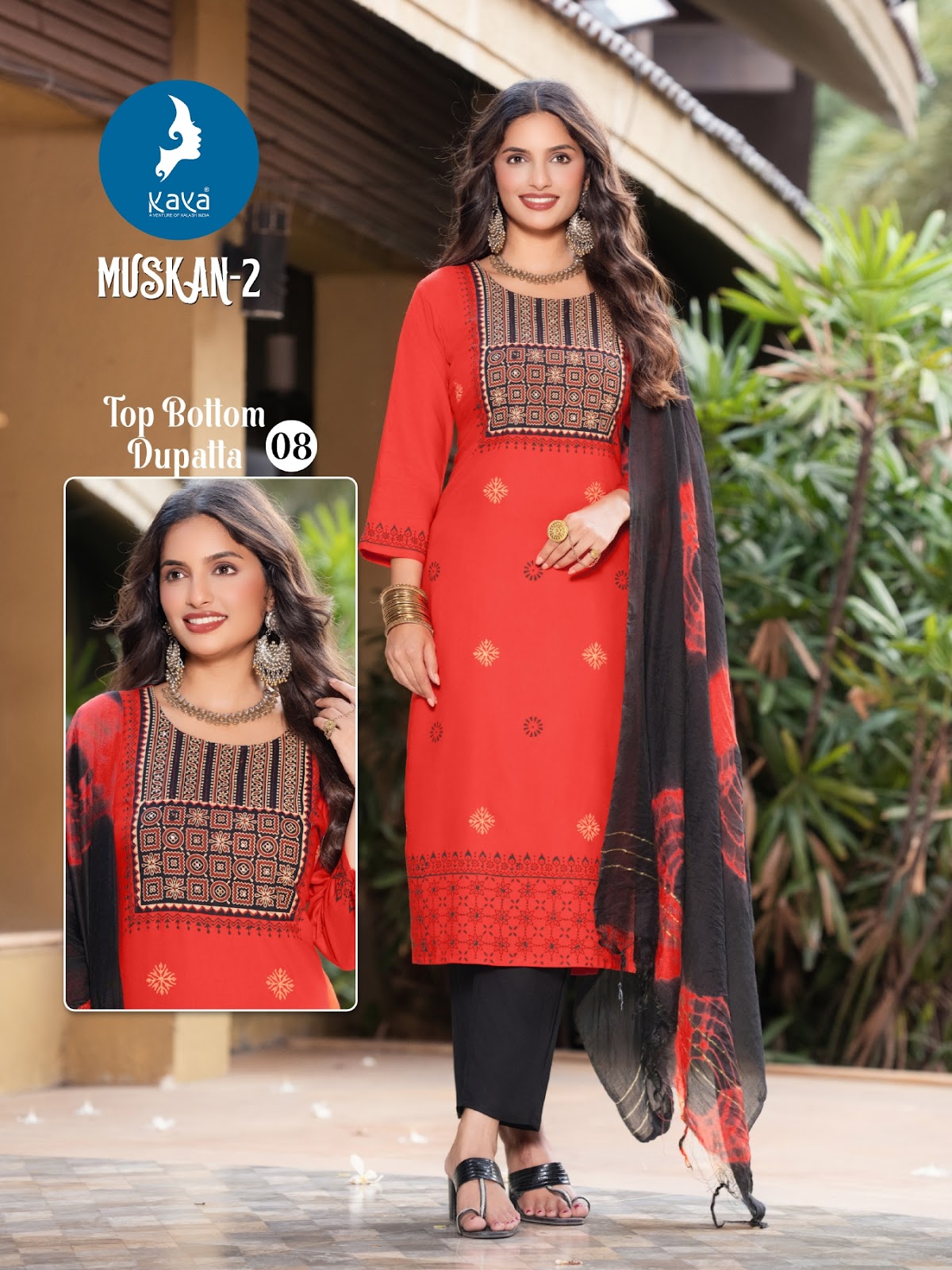 Muskan 2 Kaya Reyon Readymade Pant Style Suits Manufacturer