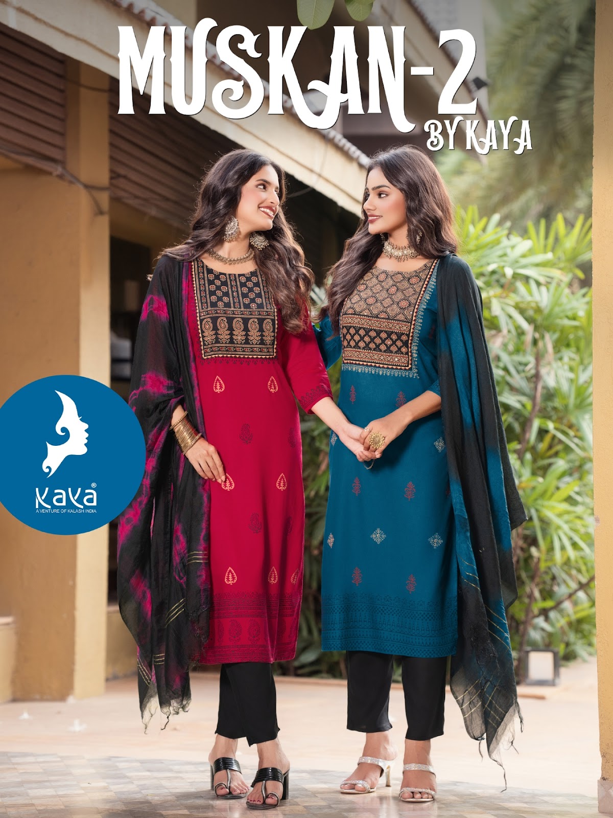 Muskan 2 Kaya Reyon Readymade Pant Style Suits Manufacturer