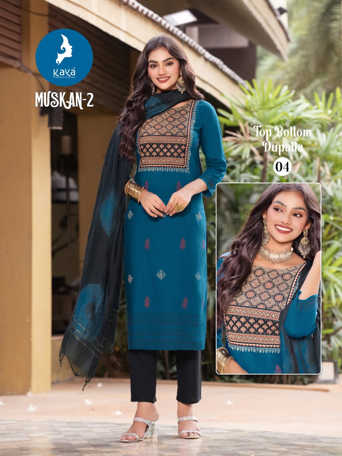 Muskan 2 Kaya Reyon Readymade Pant Style Suits Manufacturer