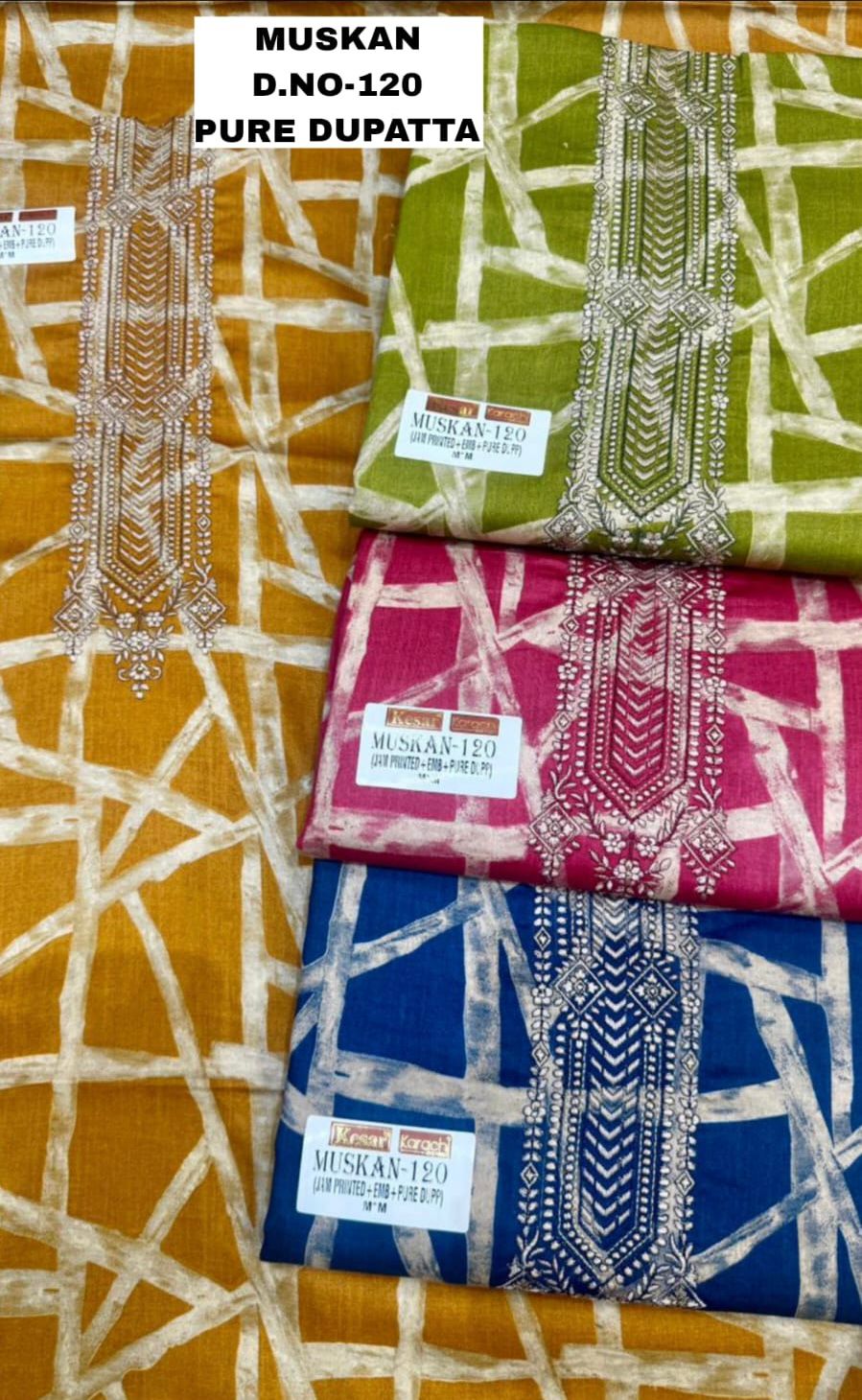 Muskan Karachi Prints Jam Salwar Suits Supplier Gujarat