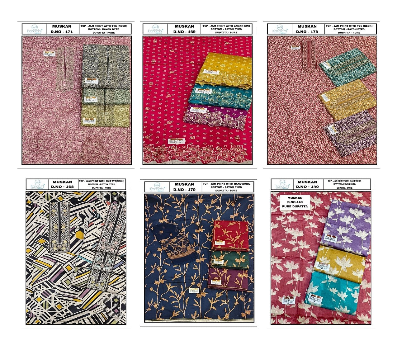 Muskan Kesar Karachi Prints Salwar Suits Manufacturer Gujarat