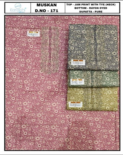 Muskan Kesar Karachi Prints Salwar Suits Manufacturer Gujarat