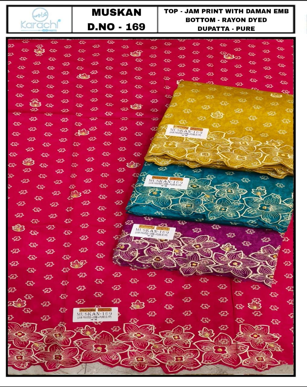 Muskan Kesar Karachi Prints Salwar Suits Manufacturer Gujarat