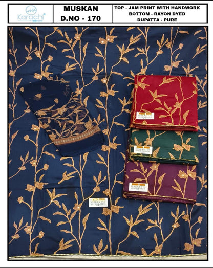 Muskan Kesar Karachi Prints Salwar Suits Manufacturer Gujarat