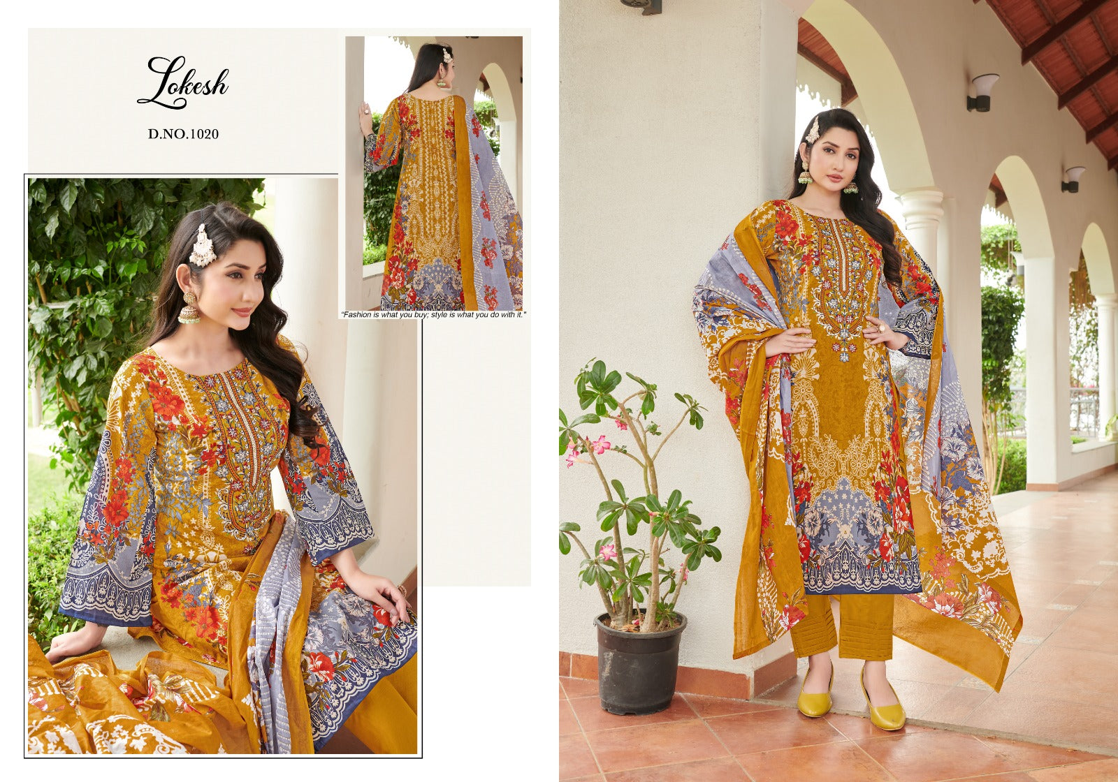 Muskan Lokesh Cambric Lawn Karachi Salwar Suits Exporter Gujarat