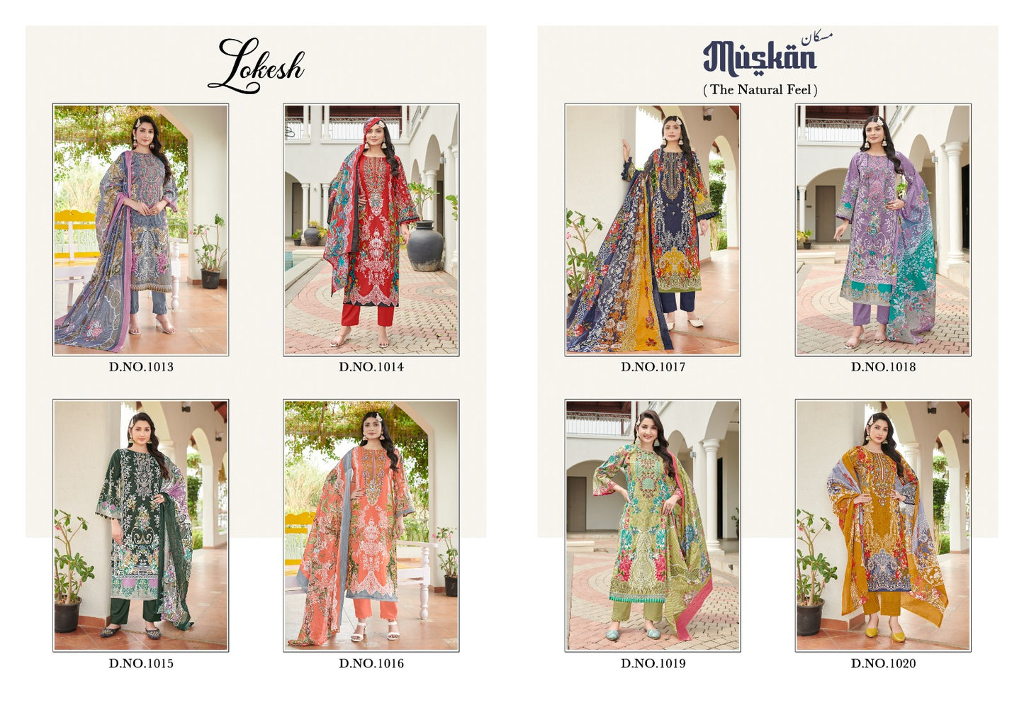 Muskan Lokesh Cambric Lawn Karachi Salwar Suits Exporter Gujarat
