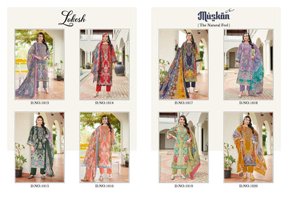 Muskan Lokesh Cambric Lawn Karachi Salwar Suits Exporter Gujarat