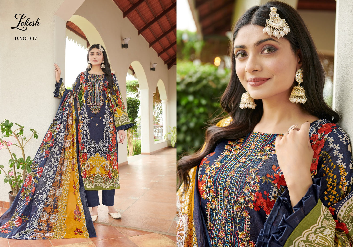 Muskan Lokesh Cambric Lawn Karachi Salwar Suits Exporter Gujarat