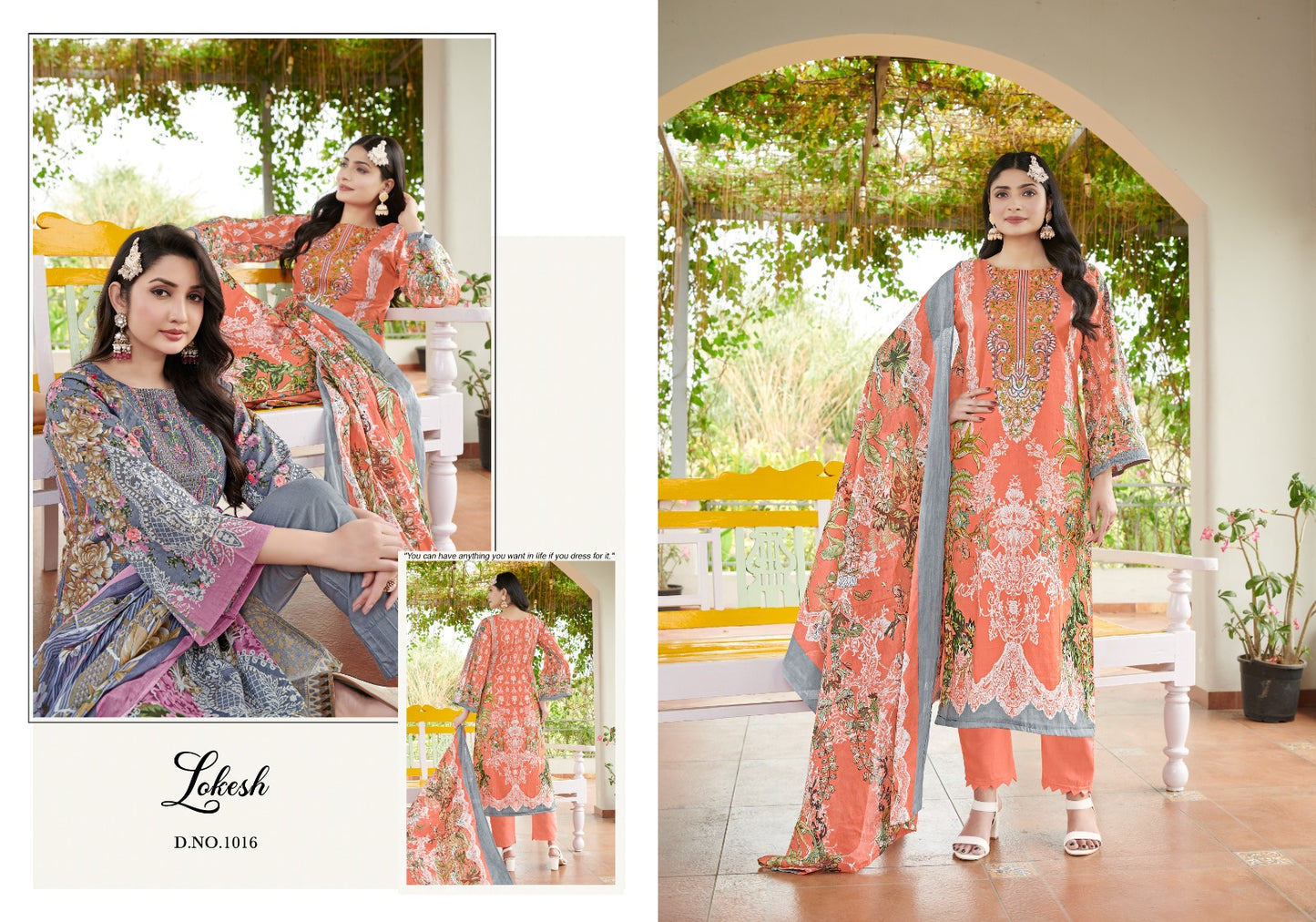 Muskan Lokesh Cambric Lawn Karachi Salwar Suits Exporter Gujarat