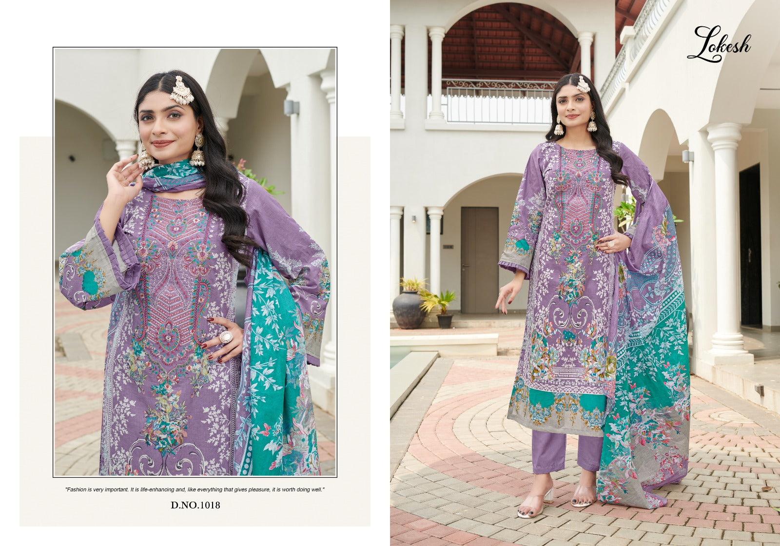 Muskan Lokesh Cambric Lawn Karachi Salwar Suits Exporter Gujarat