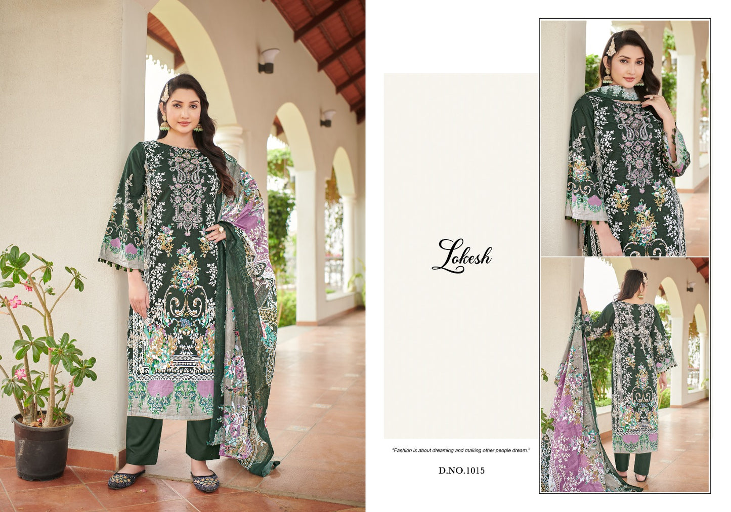 Muskan Lokesh Cambric Lawn Karachi Salwar Suits Exporter Gujarat