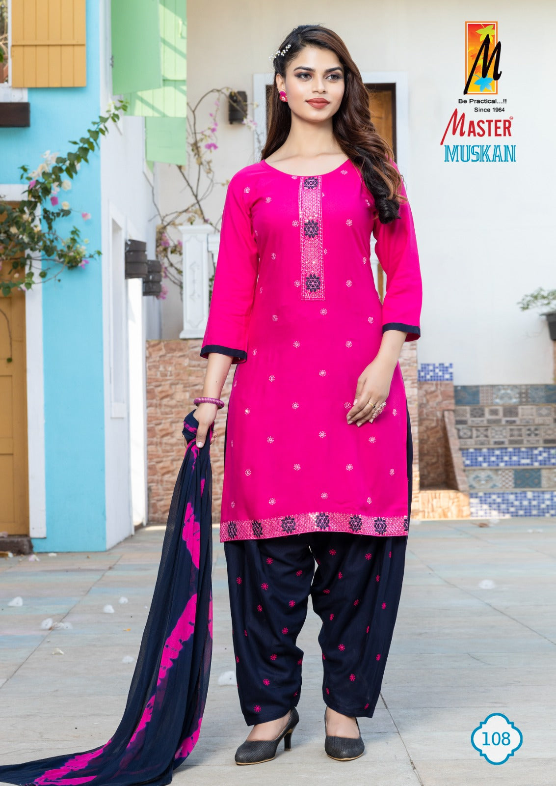 Muskan Master Rayon Readymade Patiyala Suits Wholesaler
