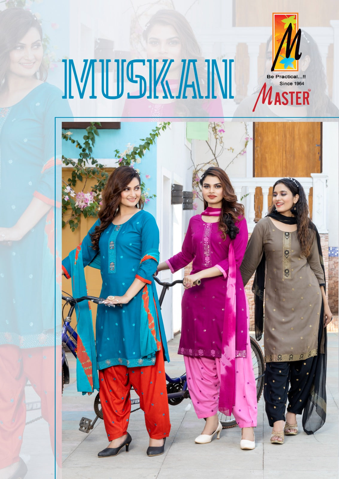 Muskan Master Rayon Readymade Patiyala Suits Wholesaler